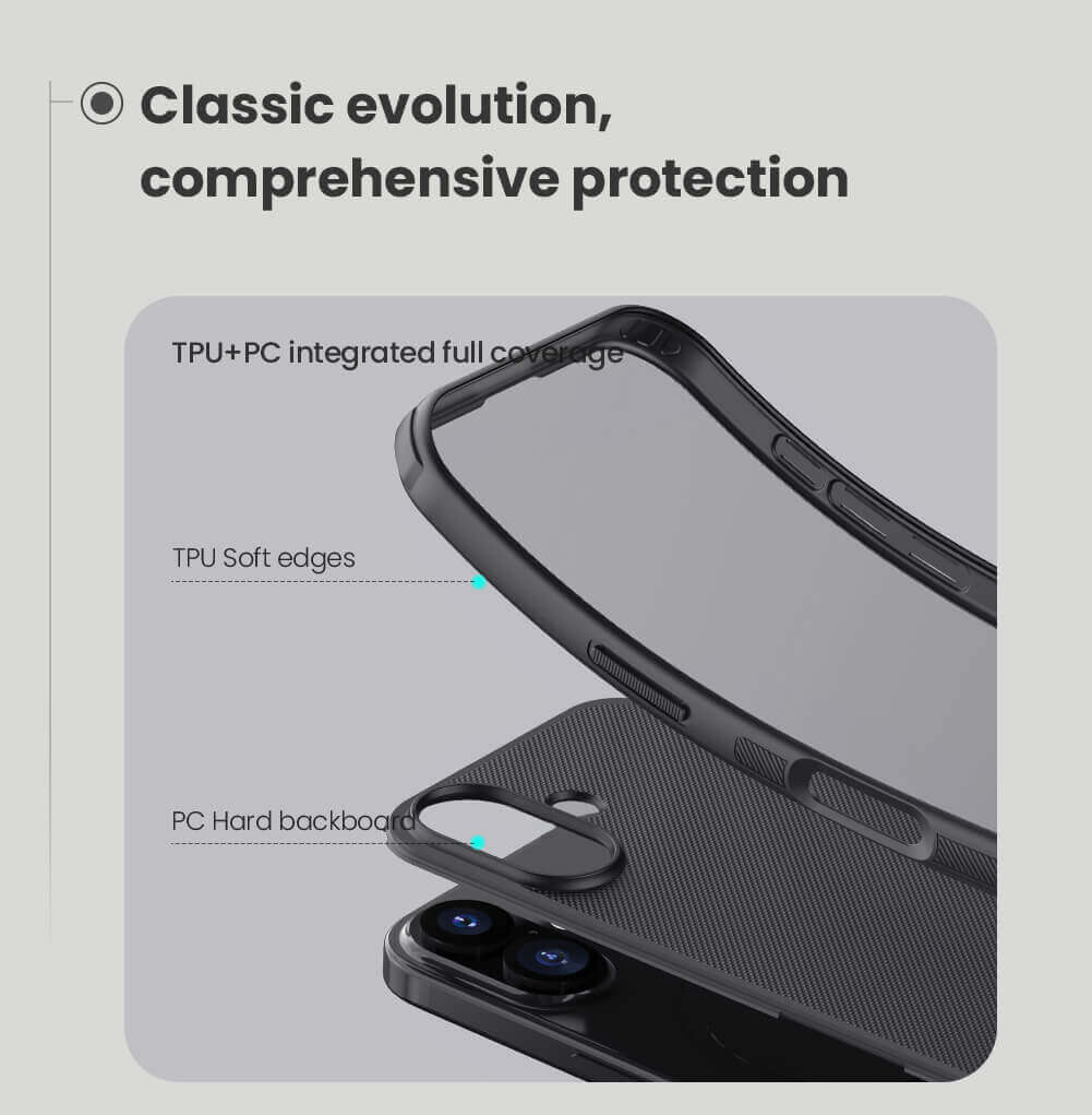 Чехол-крышка NILLKIN для Apple iPhone 17 6.3 (2025) (серия Frosted shield Pro)